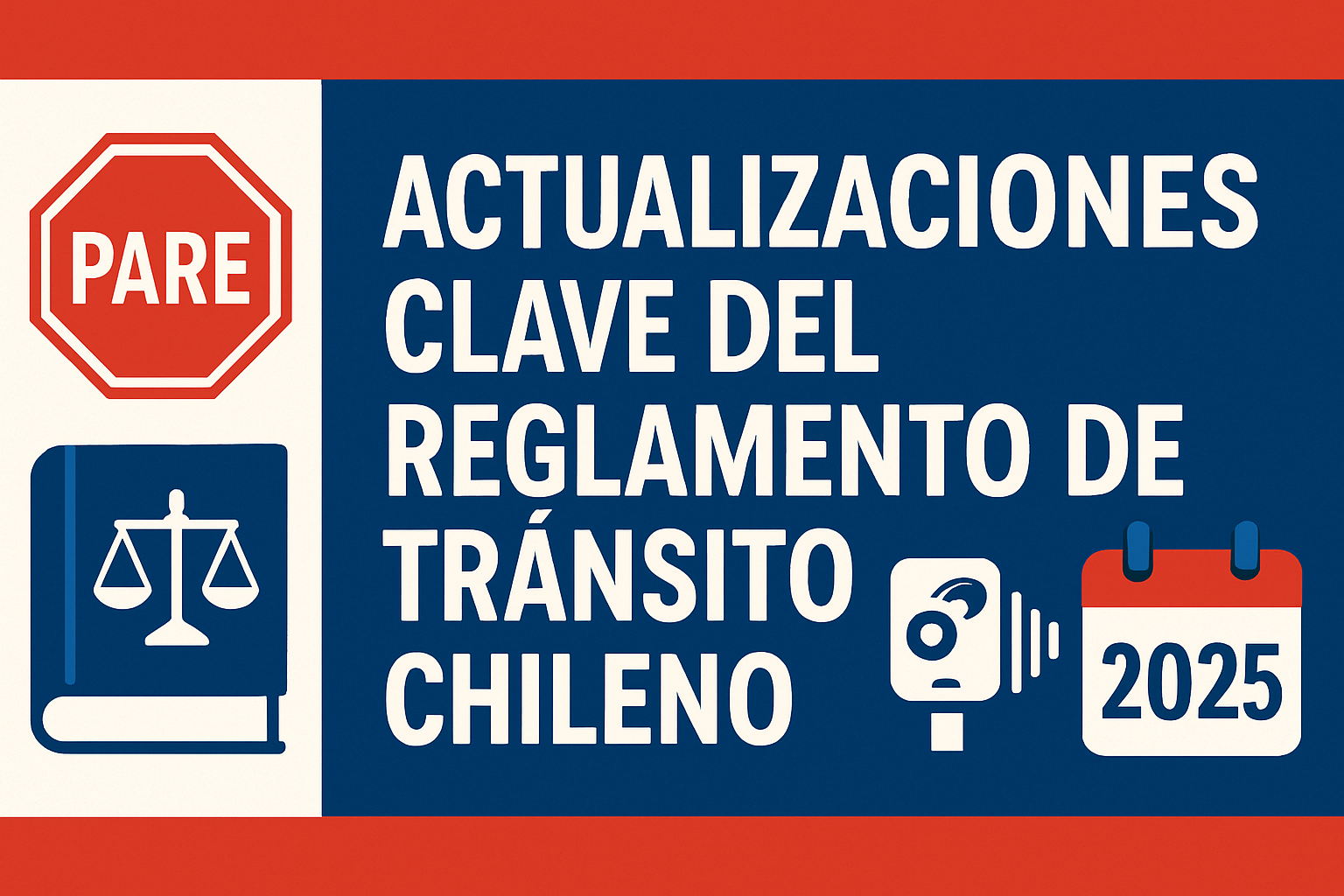 Señales de tránsito actualizadas en Chile 2025