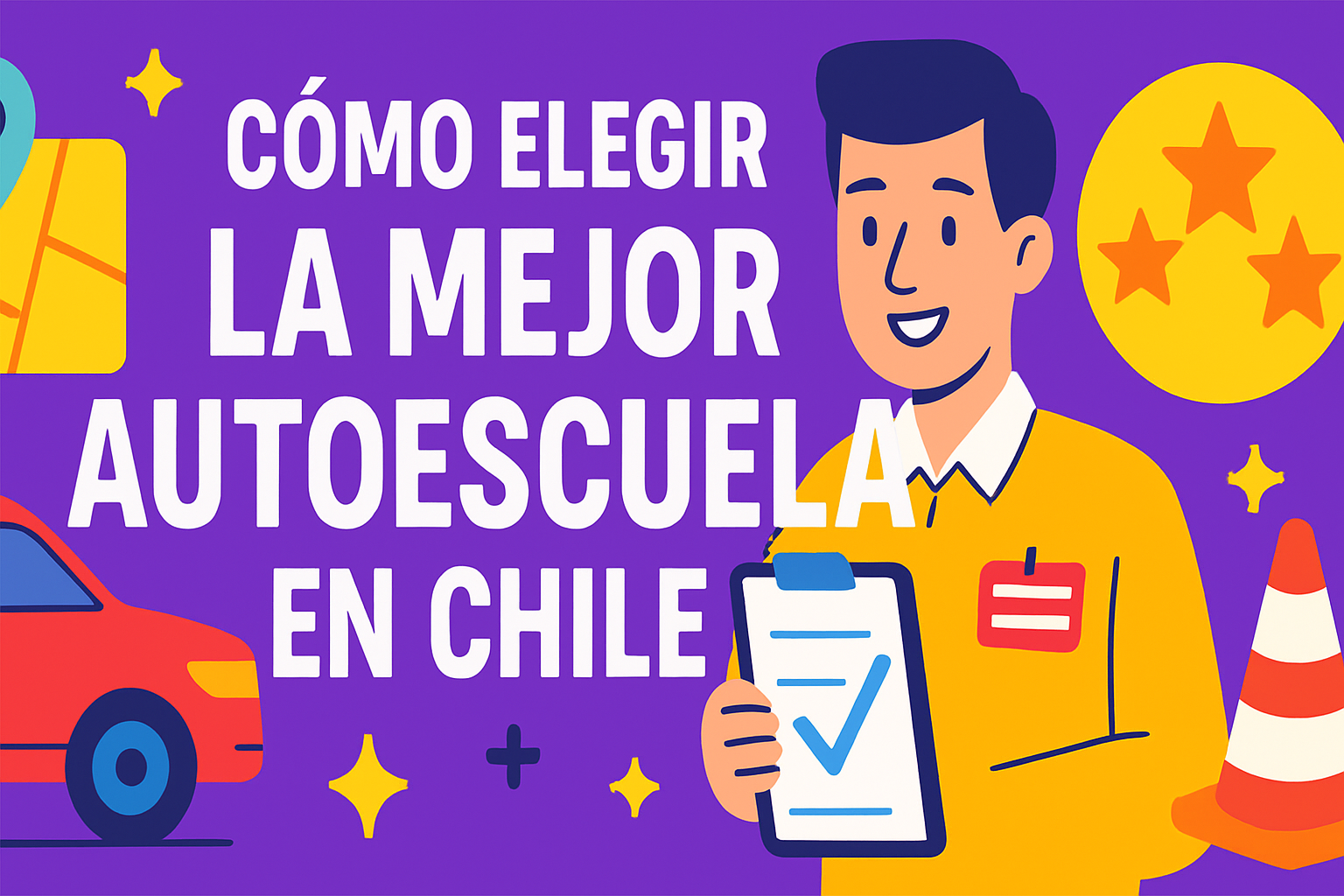 Estudiante recibiendo clases en una autoescuela