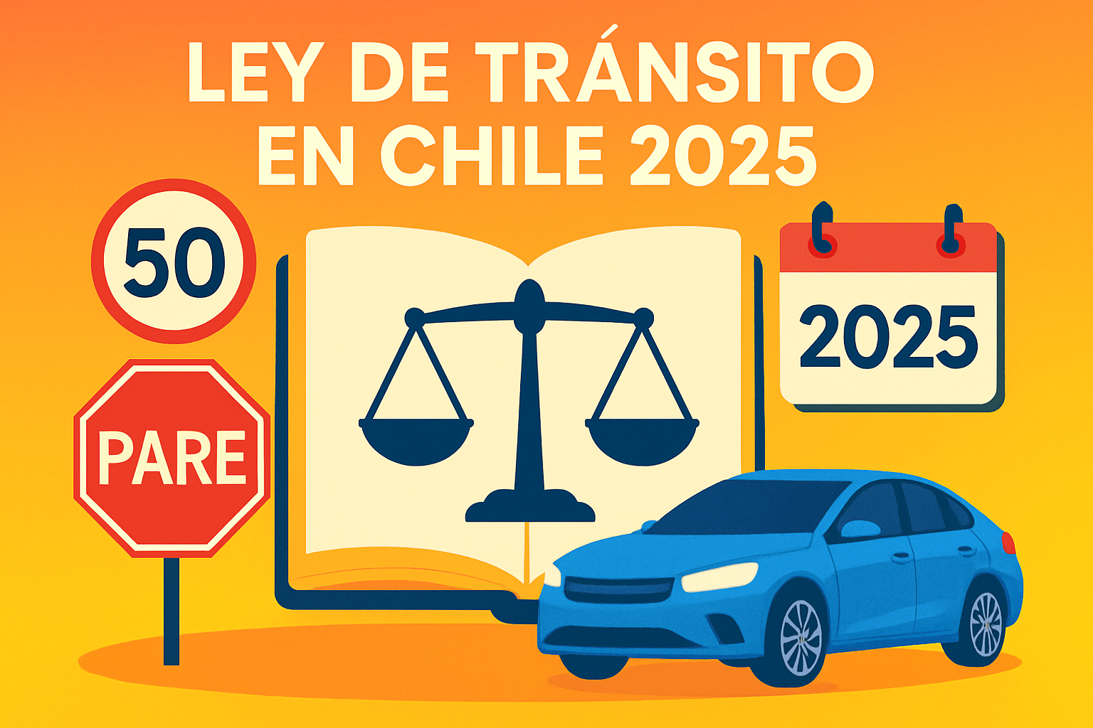 Extracto de la Ley de Tránsito con señalética y manual oficial