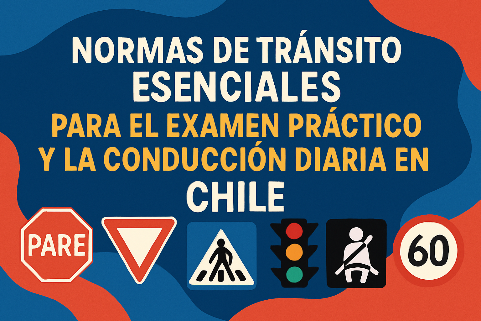 Señales y normas de tránsito en calles de Chile