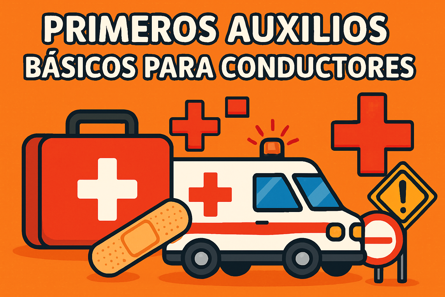 Conductor aprendiendo primeros auxilios básicos