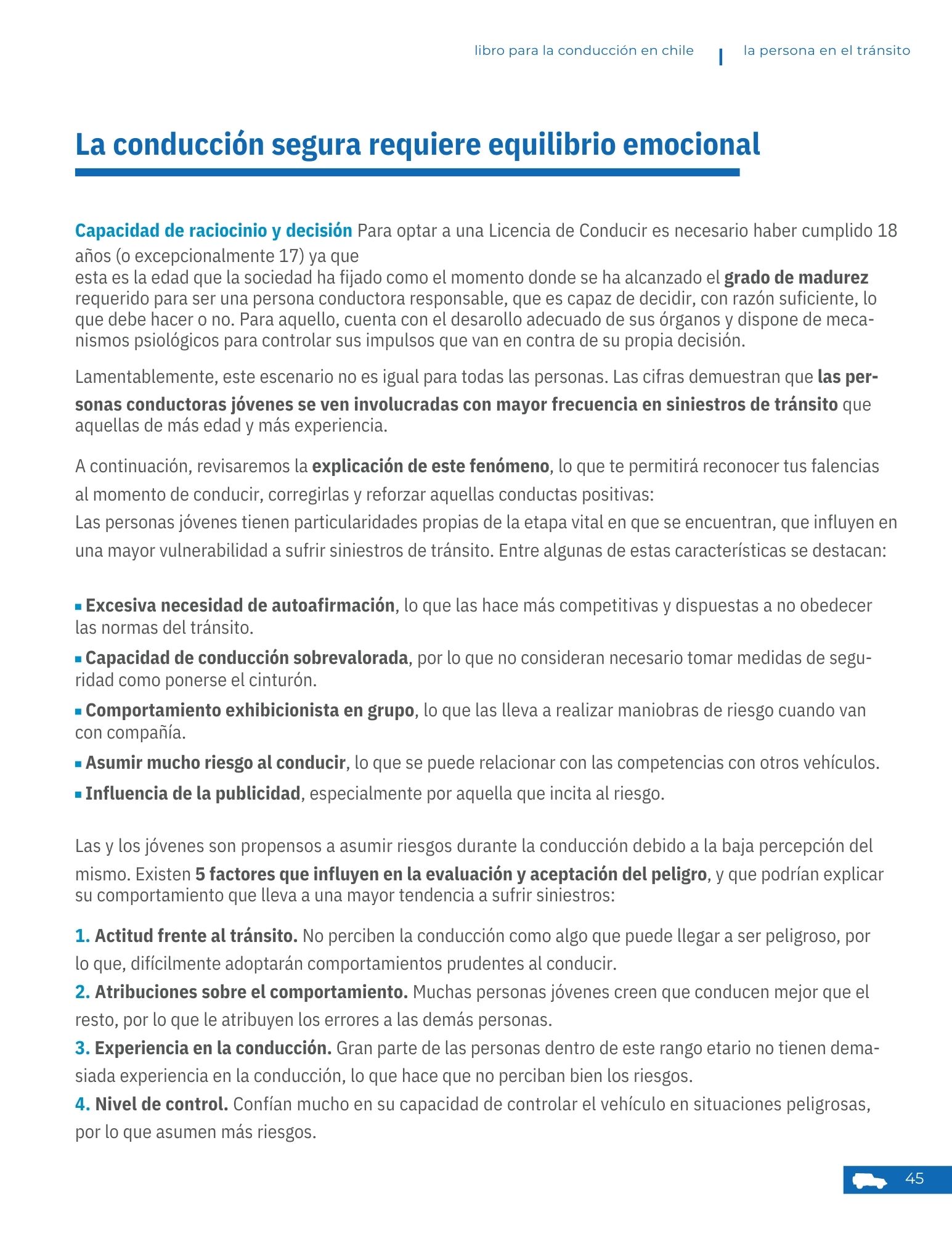 La audición en la conducción
