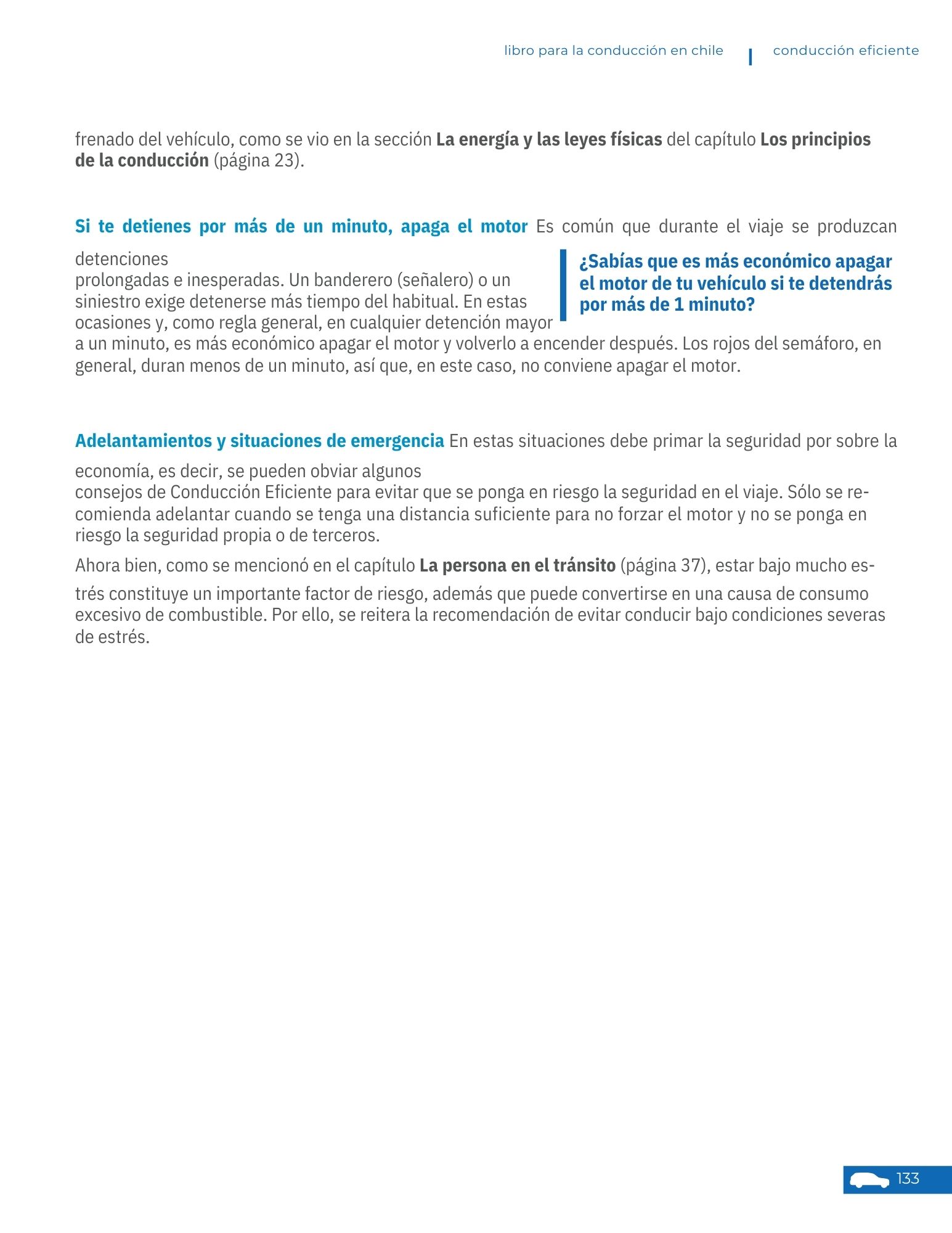 Distancia y frenado eficiente