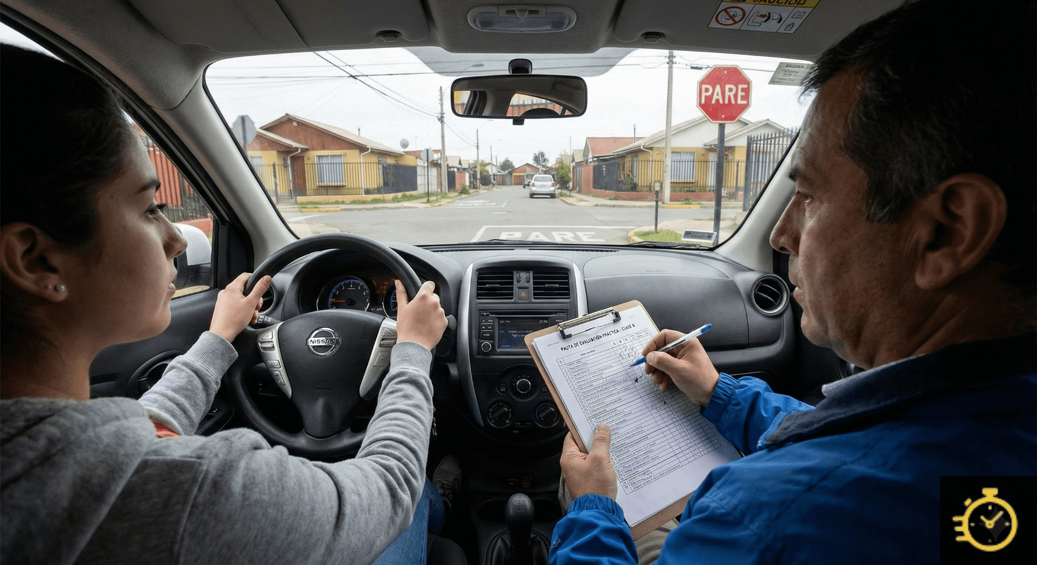 Guía completa del examen práctico de manejo Clase B en Chile